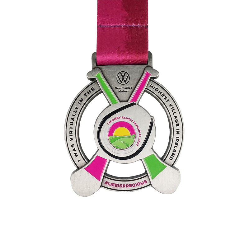 カスタム昇華メタルホローチャンピオンシップレースメダルカットアウトメダル