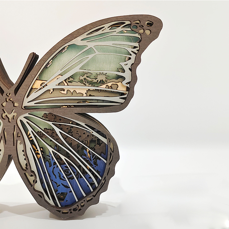 3D木製の蝶の装飾品