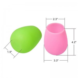 12オンスの壊れないシリコンワイングラス、パーティー、キャンプ、ビーチ、ボート用の再利用可能な粉砕ワイングラス、茎のないシリコンワイングラス、ヒッピーホップ、