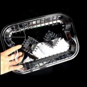 蓋のないスロット付きフルーツトレイ250*175*25 mm Hgf-601