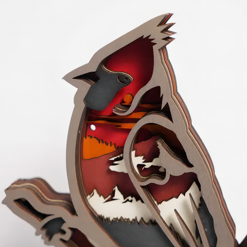 3D木製の動物の鳥の装飾品