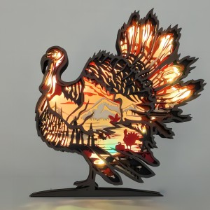 3D木製の動物フラミンゴアーティファクト