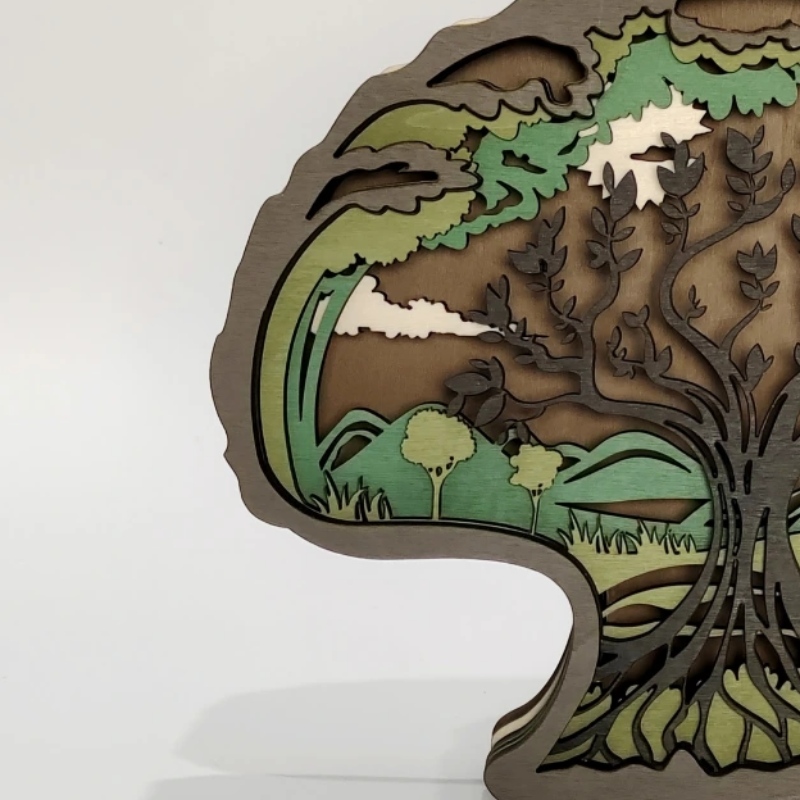 木のための3D木製の装飾品