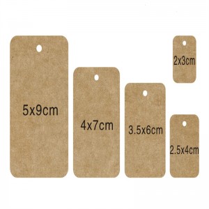 茶色の紙タグカード