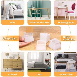 シリコンチェアレッグフロアプロテクター、椅子の脚カバー堅木張りの床ダイニングテーブルチェアレッグプロテクター弾性家具椅子椅子カバー非スリップアンチスクラッチノイズ