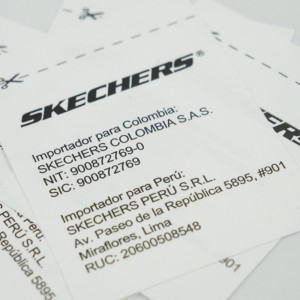 織りラベル衣服洗浄水ラベル、シルクスクリーン印刷、織りラベル