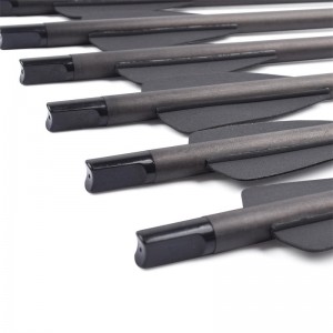 15インチid6.2mmカーボン矢印ボルト2インチのブラックベーンfor rxクロスボウ