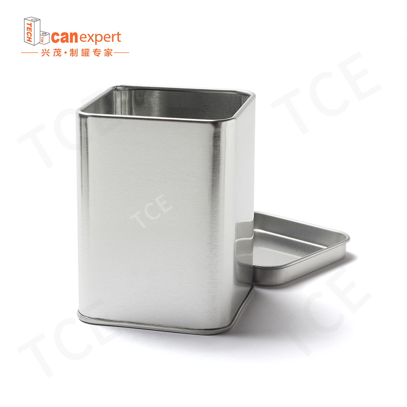 小さな正方形の長方形の金属食品グレードスライディングセルフシーリングブリキ缶の蓋付きの茶を印刷できるお茶用の蓋を印刷できる