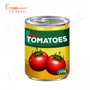 卸売販売カスタムスモールフードセーフグレードメタルフードパッケージング用の空のブリキ缶蓋付き缶詰