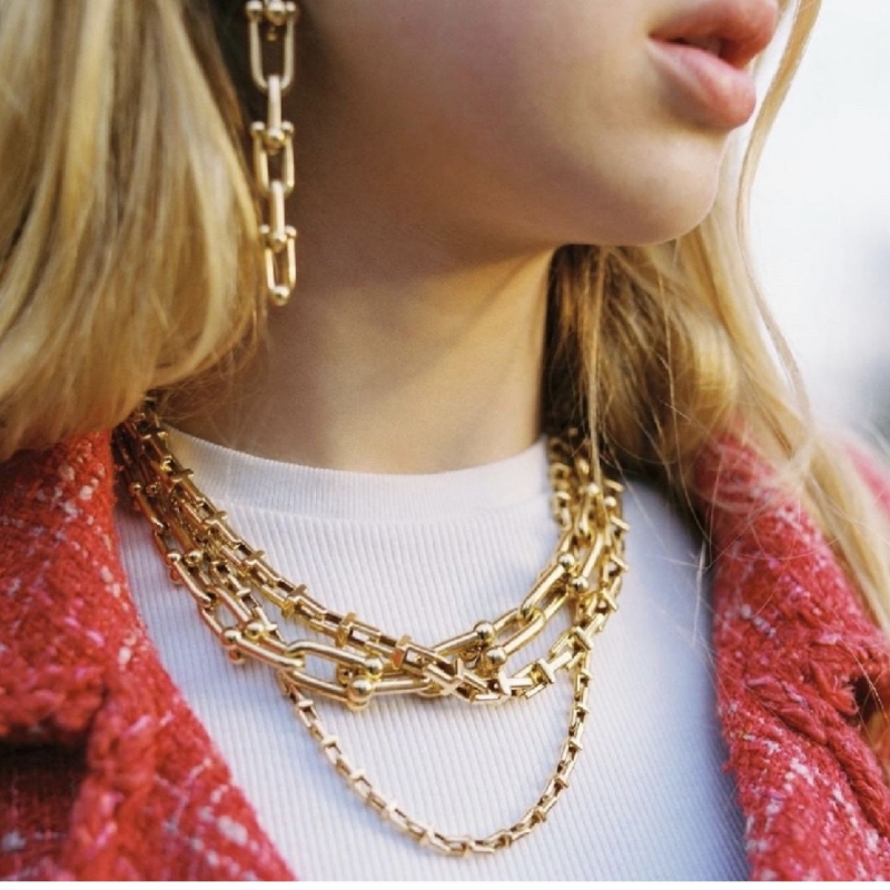 太いチェーンネックレス女性ヨーロッパと米国のinsig