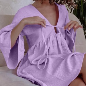 コットンパジャマパジャマカジュアルルーズフィッティングホームパジャマ