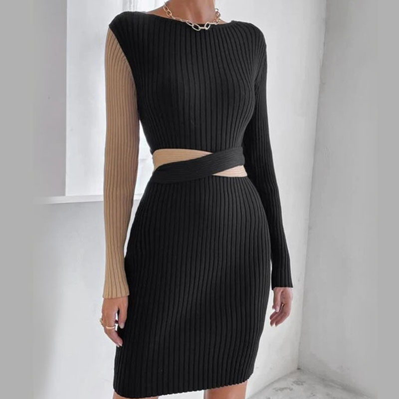 OEMファッションデザインファンシーセクシーなスタイルのセータードレス