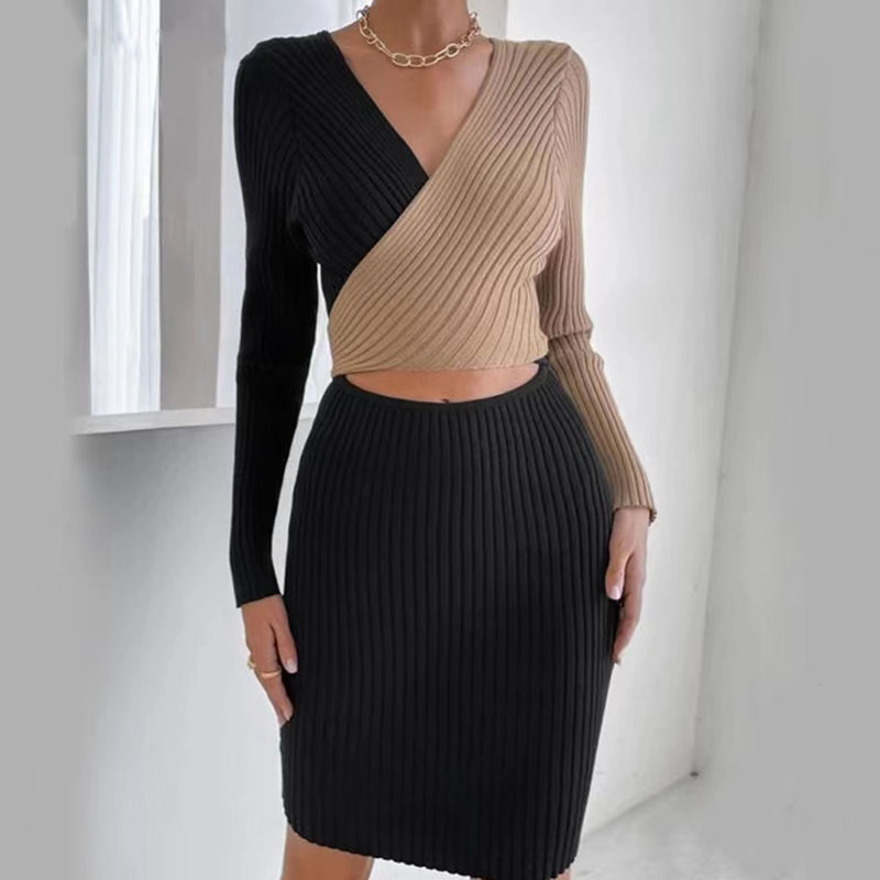 OEMファッションデザインファンシーセクシーなスタイルのセータードレス