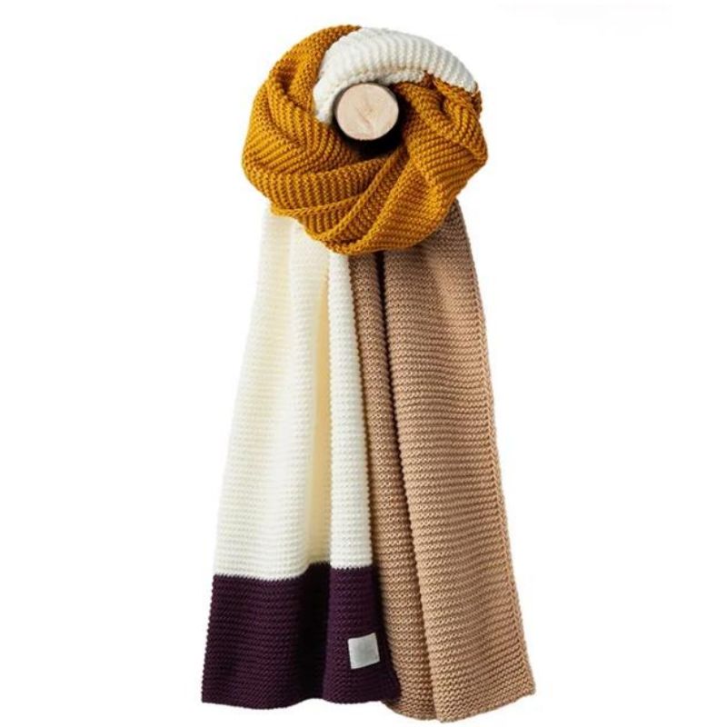 カスタム新しい到着者冬の旅行スカーフ特大のニットウールカシミアスカーフの女性用