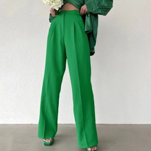 ヨーロッパとアメリカ合衆国の夏のゆるい薄い薄い気質ワイドレッグパンツファッション汎用カジュアルパンツ