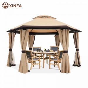 10 \\\\ \'x10 \\\\\' gazebos for patios屋外六角形ガゼボネットとプライバシーカーテン