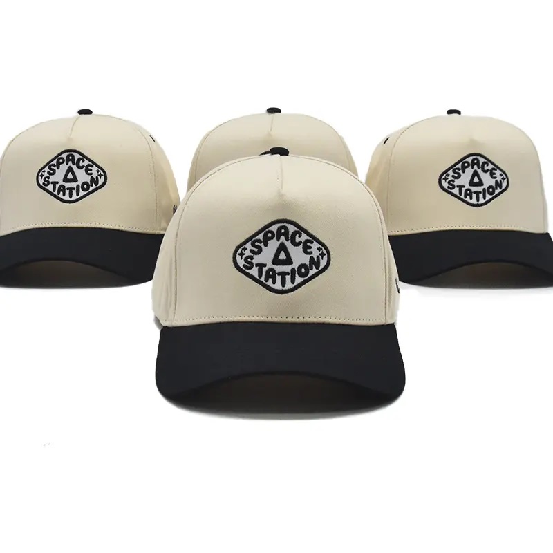 カスタマイズされた卸売5/6パネル構造化された野球帽子帽子カスタム刺繍ロゴ野球帽