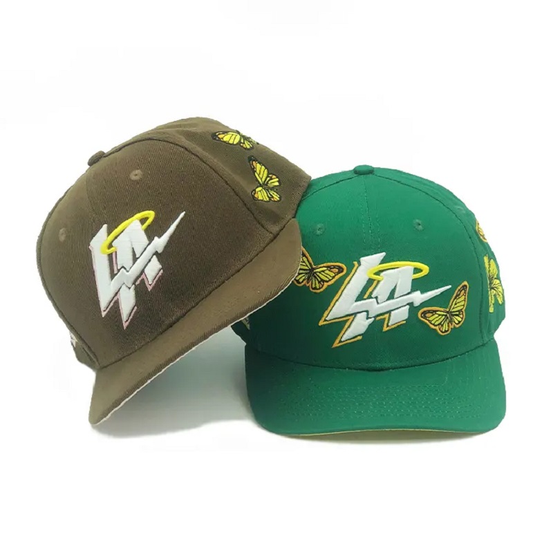 カスタム6パネル3D刺繍ロゴマイクロベンドブリム野球帽の男性のための野球帽