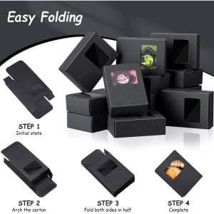 PVCマテリアル付きのカスタマイズされたウィンドウペーパーボックス