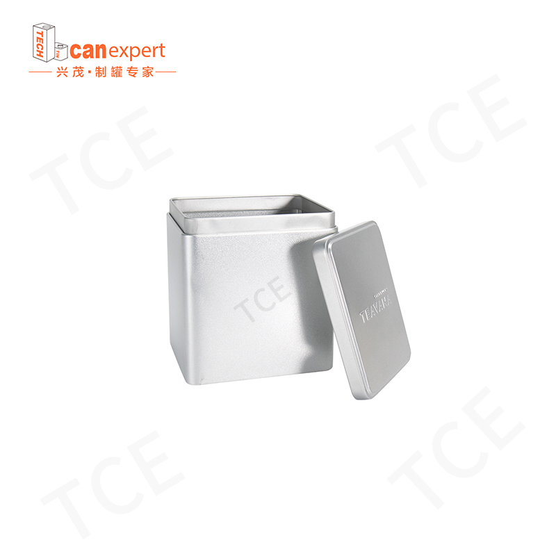 tce-新しいデザインスクエア茶缶缶bitle高品質の金属茶缶