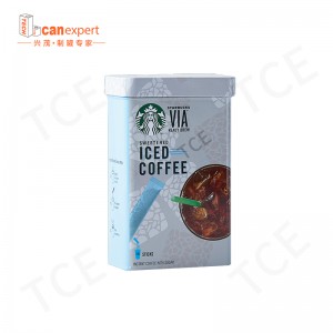 etcustomtin canメーカー卸売長方形の四角いスズは金属包装茶とコーヒーのサンプルボックスカスタムブリキ缶缶