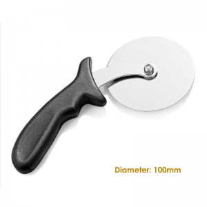 便利なステンレスピザカッターマシンピザスライサープラスチックハンドルが簡単にきれいになります