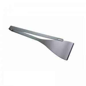 OEM/odmカスタマイズ304ステンレス鋼の片足2 in 1バーベキューグリルスパチュラ&屋外でのグリルのためのトング、多目的