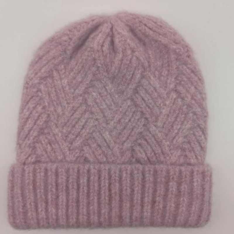 暖かい冬のファッションブレンドケーブルフラットニット帽子
