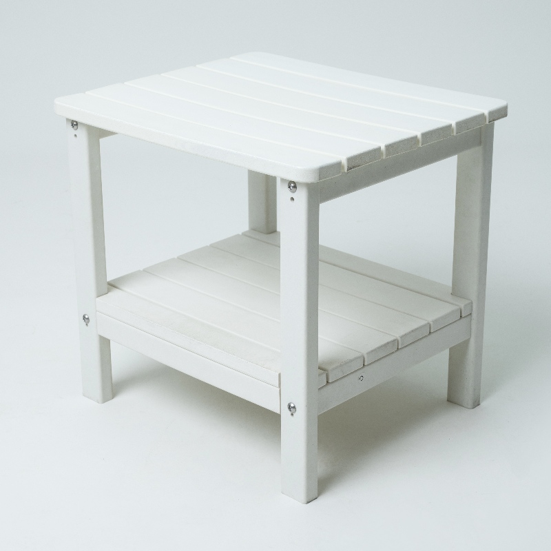 白い色の屋外サイドテーブル