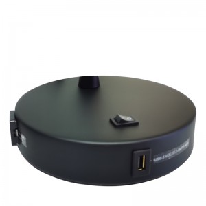 オン/offロッカースイッチ、ホテルの客室での便利なアウトレット、USB充電ポート付きのマットブラックデスクライト