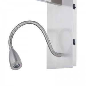 ホテルのホテルのニッケル仕上げと長方形の生地のシェードを備えたホスピタリティホテルハンドウォールランプ典型的な客室