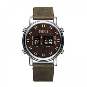 Baogela Fashion Men \\\\ \'sローラーデザインビジネスクロックメンクォーツウォッチレザー防水カジュアルスポーツメンズウォッチRelogio Masculino 22703