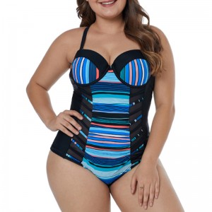 ストライプステッチは薄い水着に見えます