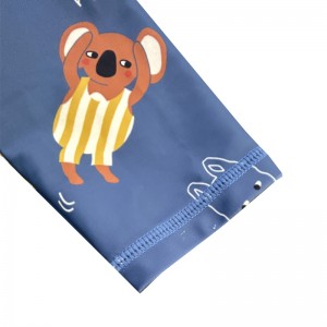 漫画プリントジッパーワンピースの子供の水着