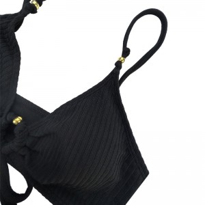 リングホルターネックレースアップ水着