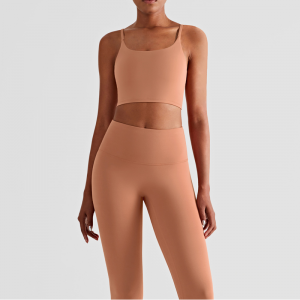 パッド入りストラップU字型スポーツブラ