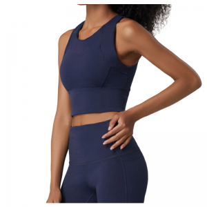 ソリッドカラーショックプルーフステッチヨガベスト