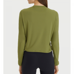 ゆるい固体のスプリットヨガシャツ