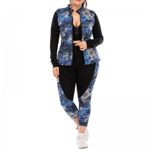 ジッパープリントポケットヨガセット