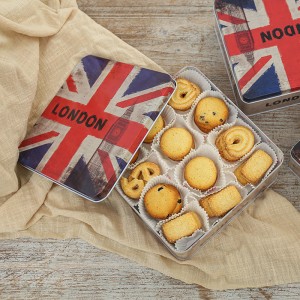 クッキーボックスキャンディボックスキャンディボックススクエアブリキの箱