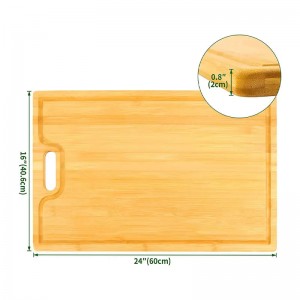 溝付きの竹切り板