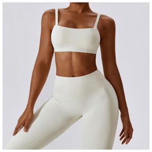 SC10132高品質スポーツトップ女性フィットネスヨガブラジャーソフトストレッチ圧縮ヨガショルダースポーツブラジャー