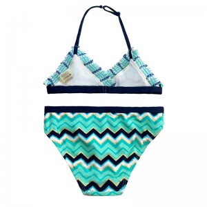 子供向けのホルタープリントツーピース水着