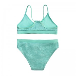 子供向けのワンピースのソリッドカラー水着