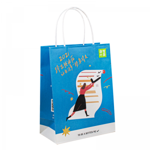 卸売リサイクルマテリアルクラフトボルサデパペル使い捨て茶色の白いクラフト紙袋フードケーキワインパッケージ用