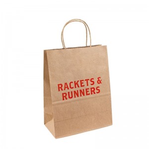 卸売カスタムロゴ印刷フードテイクアウェイハンドクラフトペーパーバッグミルクティーパッキングペーパーバッグ