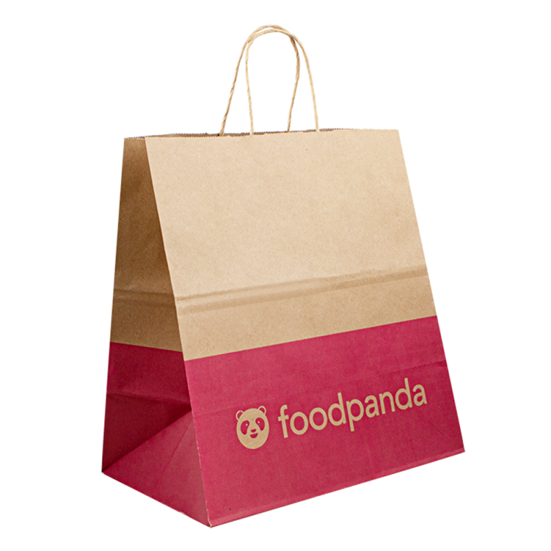 クラフトバッグペーパーショッピングパッケージロゴ独自のロゴ付きの豪華な紙袋
