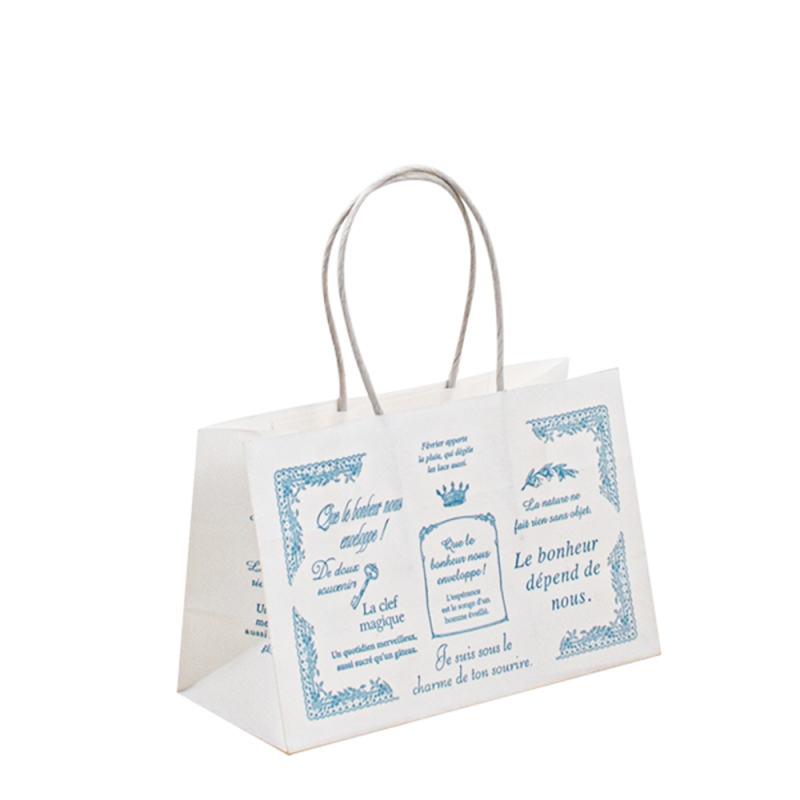 あなた自身のロゴ紙袋を備えた豪華な紙袋はクラフト紙の袋を扱う