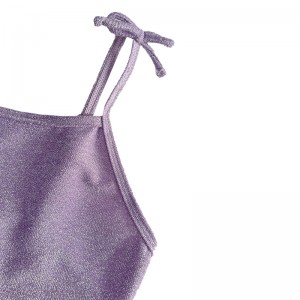 パープルチルドレン\\\\ \'sホルターボウベーシックシルバーワイヤーワンピース水着