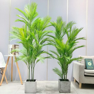 卸売工場価格ARECA PALM DYPSIS LUTESCENSカスタマイズ可能な人工ヤシの木と鉢植え